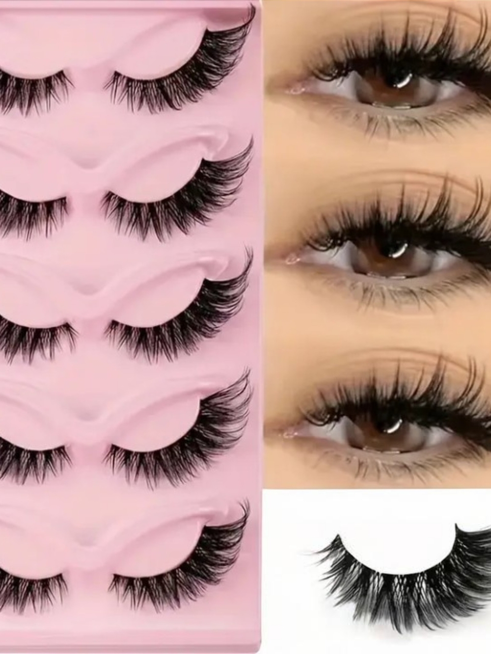 False Eyelashes 5-Pack - Black Dramatic Volume Lashes OMG!!